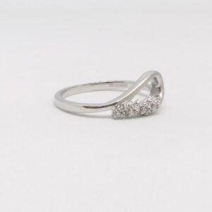 925 Sterling silver fancy met finished ladies ring