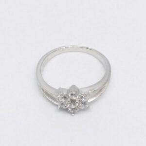 925 Sterling silver Diamond ladies party wear ring