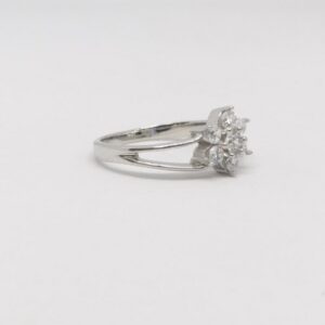 925 Sterling silver Diamond ladies party wear ring