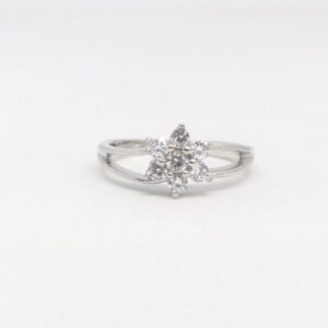 925 Sterling silver Diamond ladies party wear ring