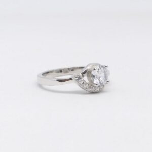 925 Sterling silver Diamond ladies party wear ring