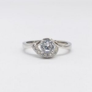 925 Sterling silver Diamond ladies party wear ring