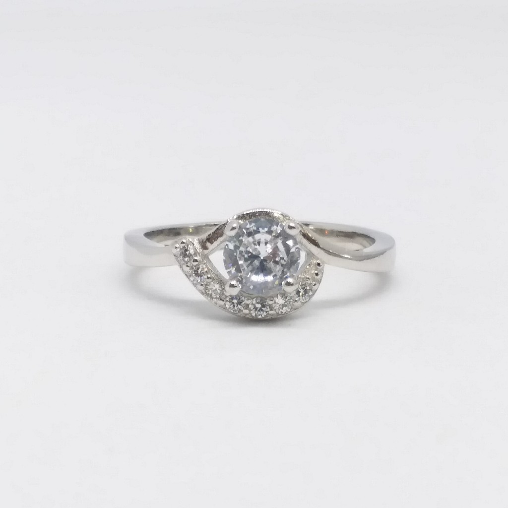 925 Sterling silver Diamond ladies party wear ring