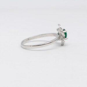 925 Sterling silver Green stone Ladies Ring