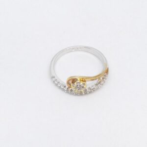 925 Sterling silver Gold & Rose Gold polish ladies Ring