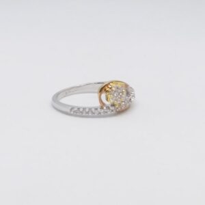 925 Sterling silver Gold & Rose Gold polish ladies Ring