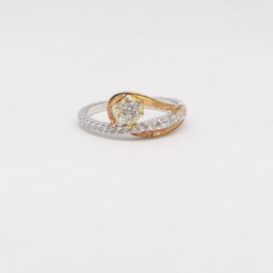 925 Sterling silver Gold & Rose Gold polish ladies Ring