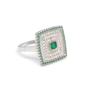 925 Sterling silver Diamond ladies party wear ring