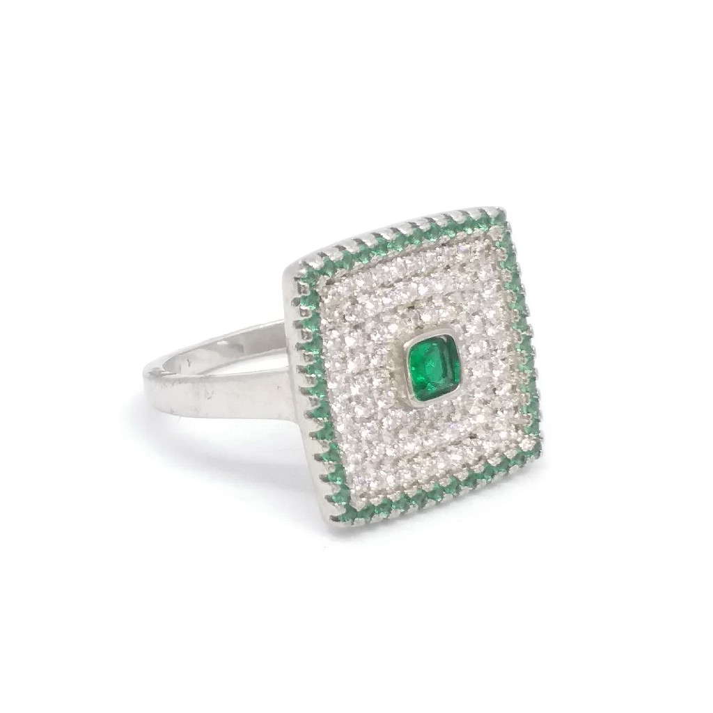 925 Sterling silver Diamond ladies party wear ring