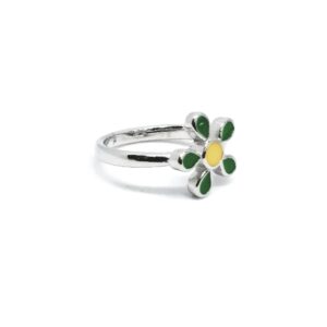 925 sterling silver flower shape kid's ring