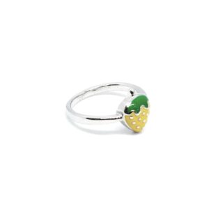 925 sterling silver strawberry shape kid's ring