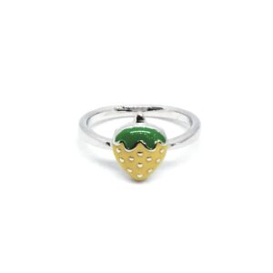925 sterling silver strawberry shape kid's ring
