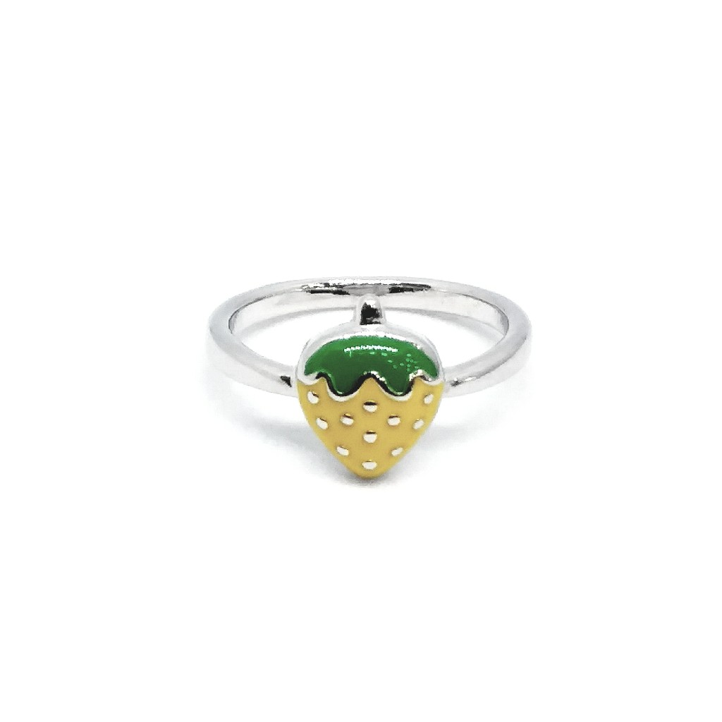 925 sterling silver strawberry shape kid's ring