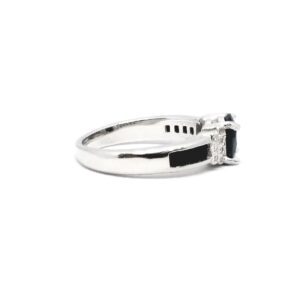 925 Sterling silver black Daimond Fancy Ring