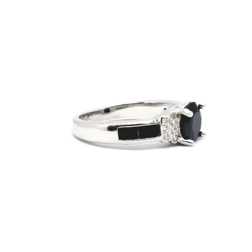 925 Sterling silver black Daimond Fancy Ring - Image 2