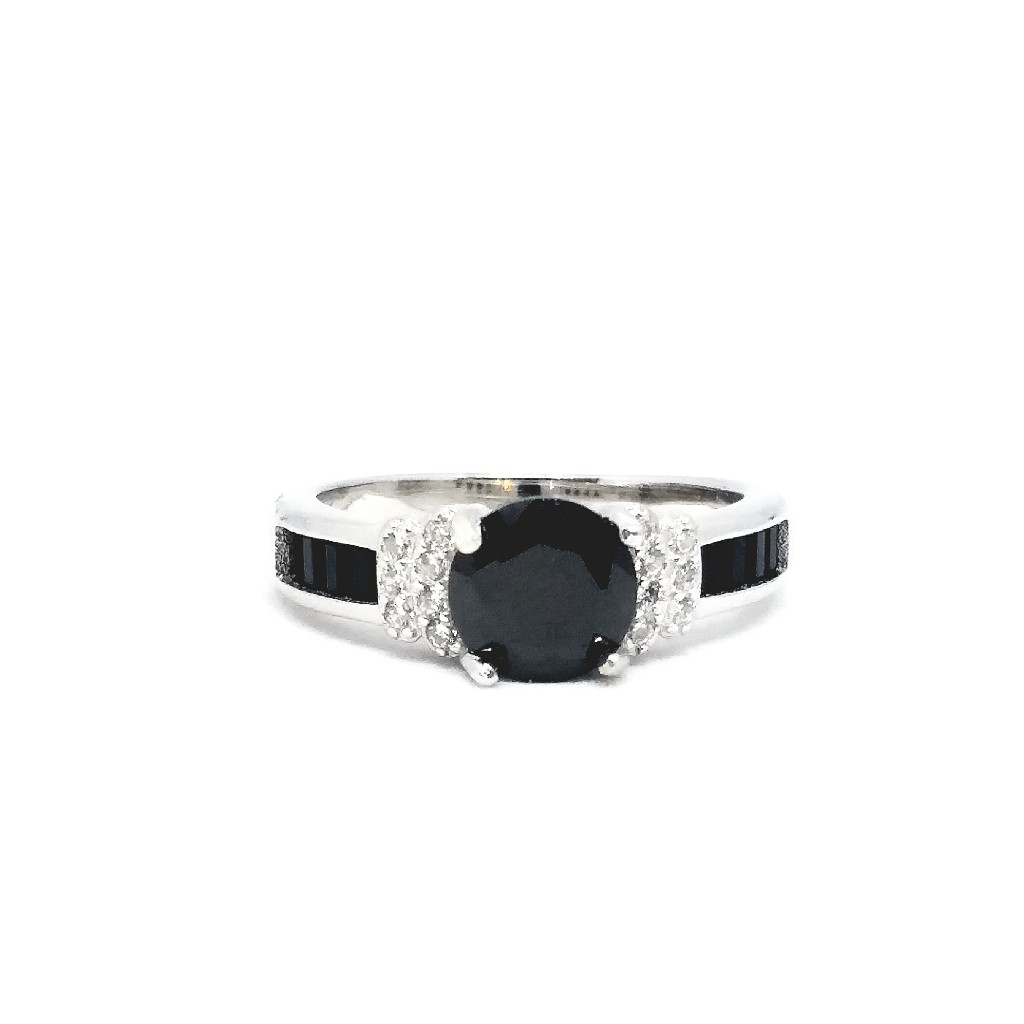 925 Sterling silver black Daimond Fancy Ring