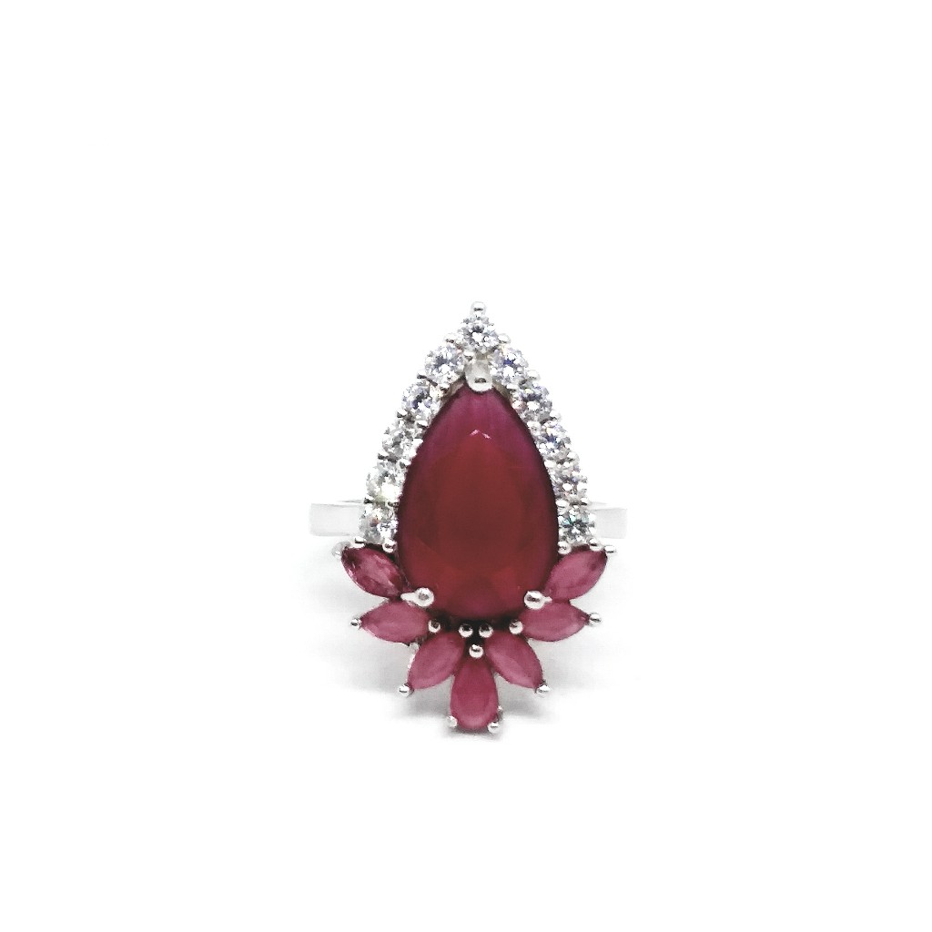 925 Sterling silver Diamond ladies party wear ring