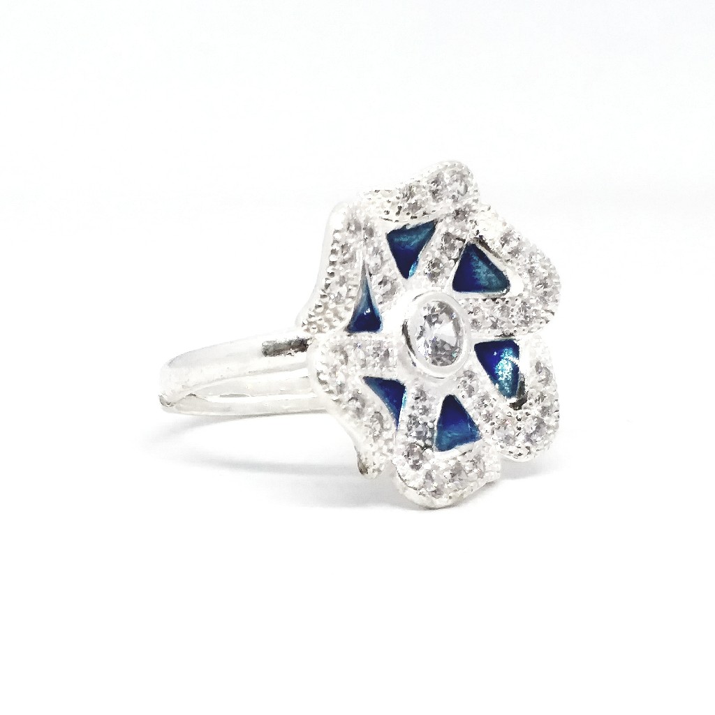 925 Sterling silver party wear ladies fancy Ring - Image 2