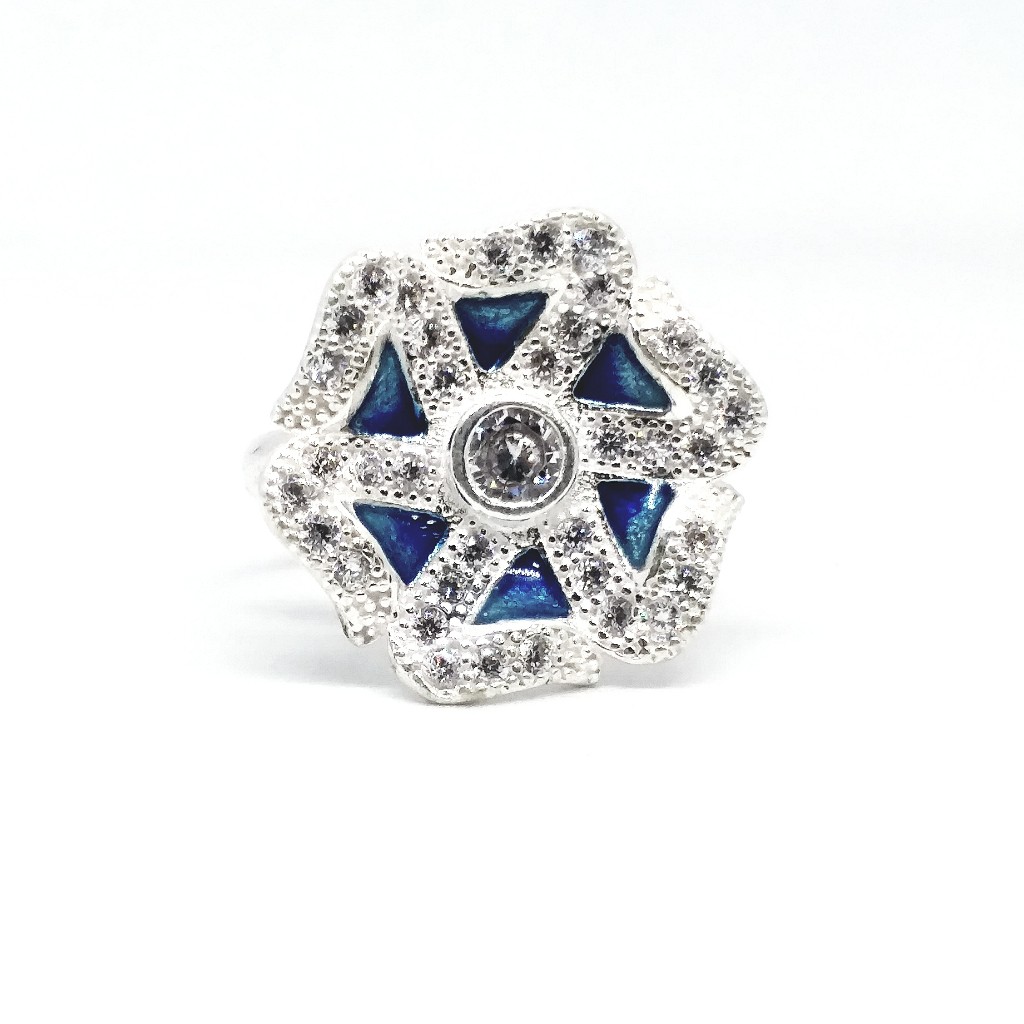 925 Sterling silver party wear ladies fancy Ring