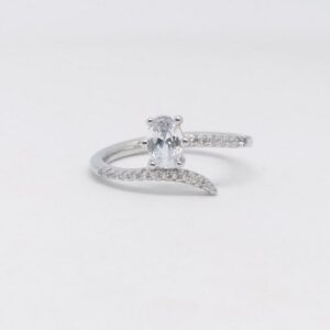 925 Sterling silver Diamond ladies fancy Ring