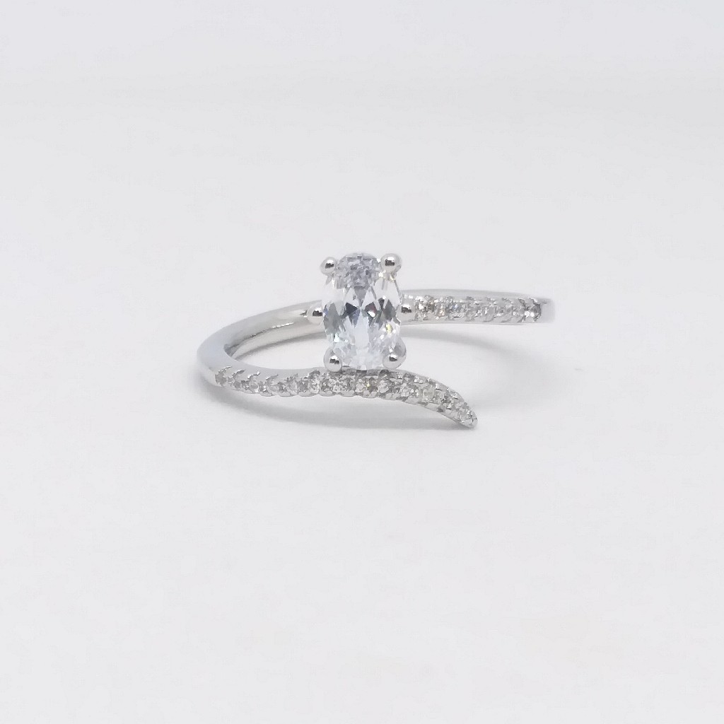 925 Sterling silver Diamond ladies fancy Ring