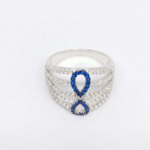925 Sterling silver Diamond ladies party wear ring