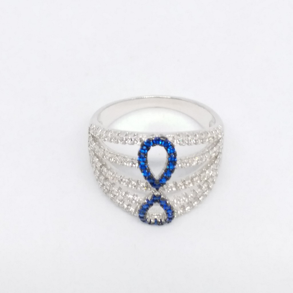 925 Sterling silver Diamond ladies party wear ring