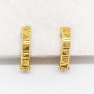 18 KT 750 Gold Plain Simple Heart Shape Bali