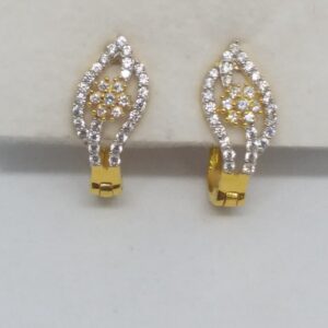18 kt 750 gold daimond earring type j style bali