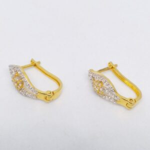 18 kt 750 gold daimond earring type j style bali
