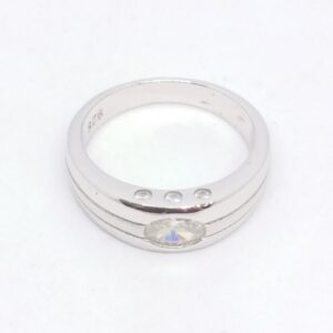 925 Sterling silver Single Stone Gents Ring