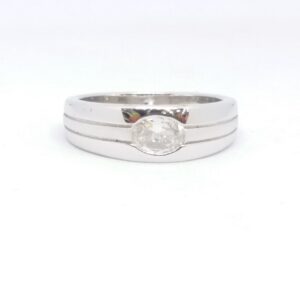 925 Sterling silver Single Stone Gents Ring