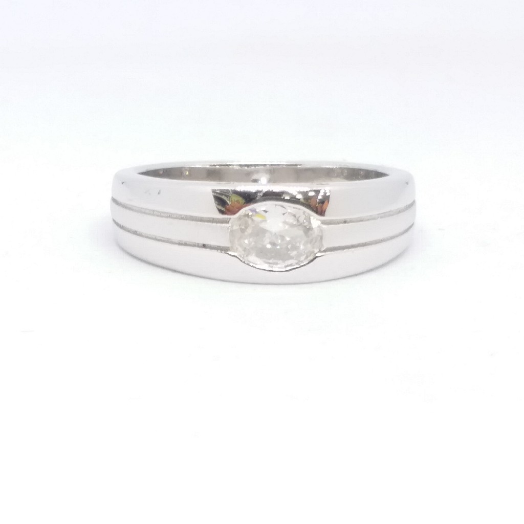 925 Sterling silver Single Stone Gents Ring