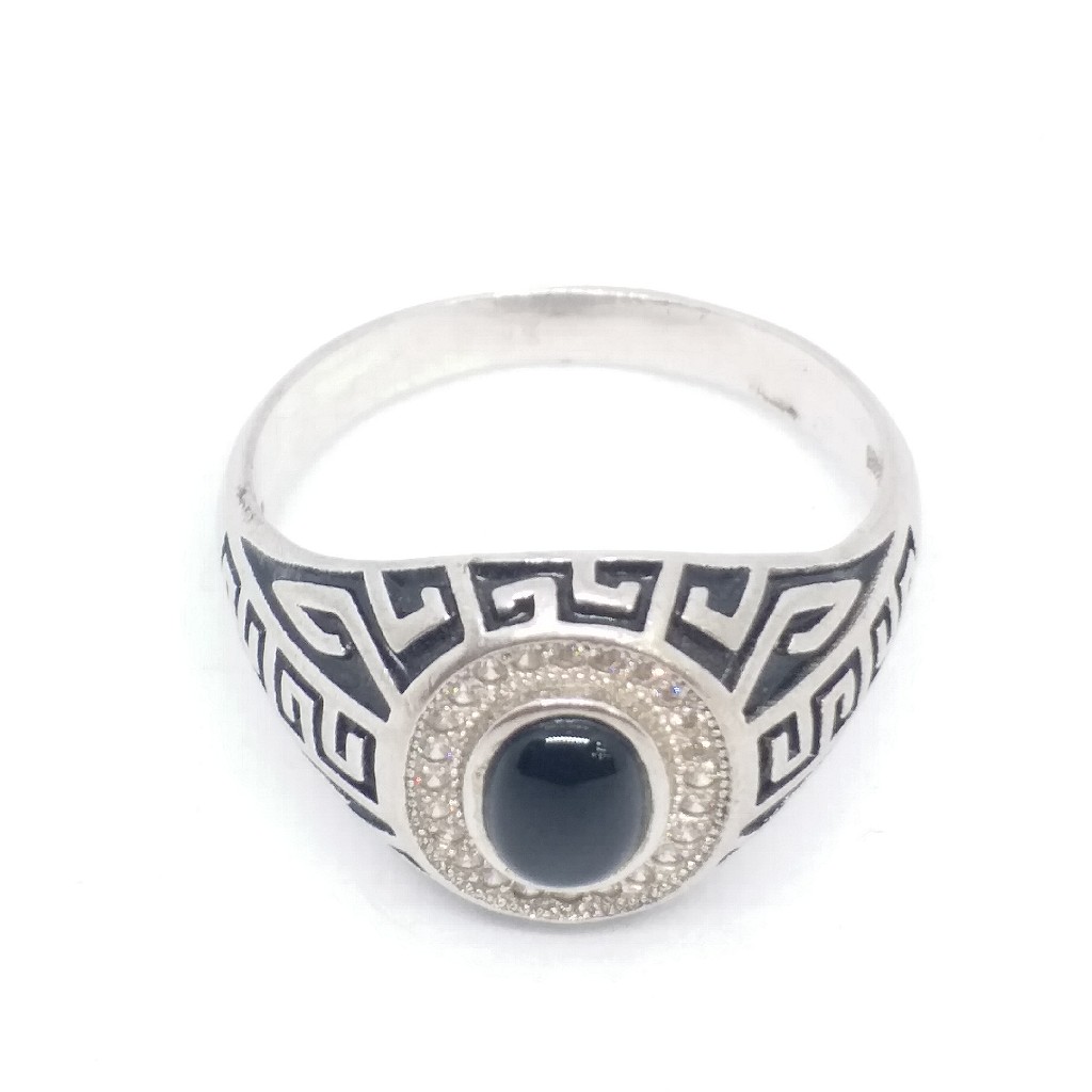 925 Sterling silver antique Black Gents Ring - Image 3