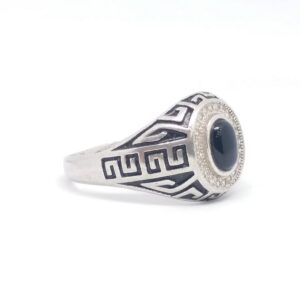925 Sterling silver antique Black Gents Ring