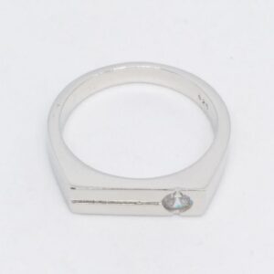 925 Sterling silver Single Stone Gents Ring