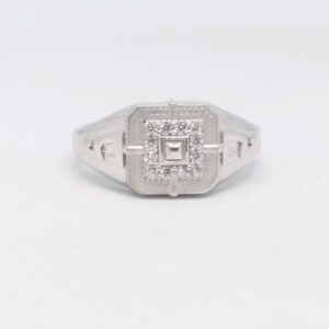 925 Sterling silver Diamond fancy Gents Ring