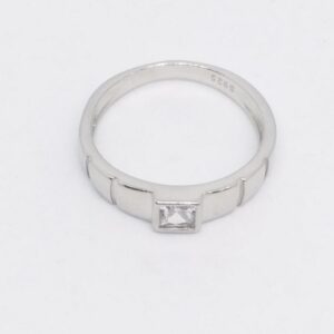 925 Sterling silver Single Stone Gents Ring