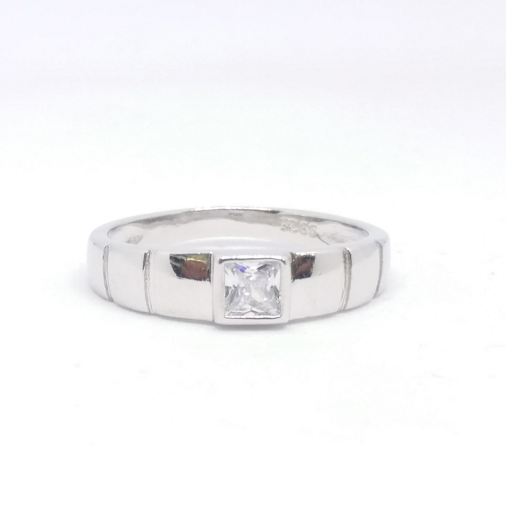 925 Sterling silver Single Stone Gents Ring