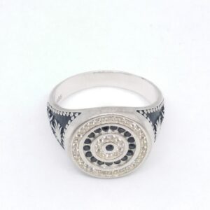 925 Sterling silver black Daimond Fancy Ring