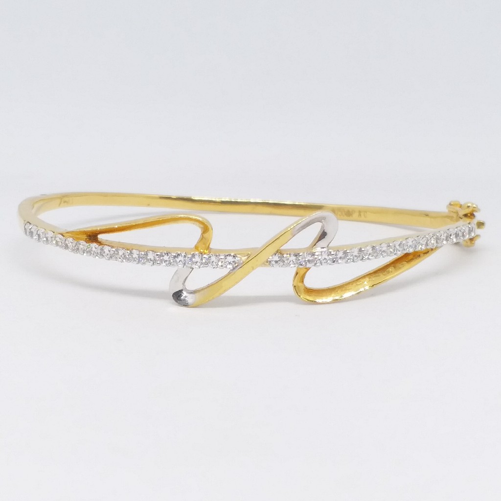 18 kt 750 round daimond fancy ladies kada bracelet