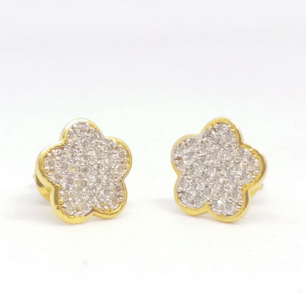 22 KT 916 Gold Diamond Round Fancy top - Image 3