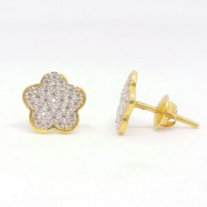 22 KT 916 Gold Diamond Round Fancy top