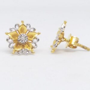 22 KT 916 Gold Diamond Round Butterfly shape tops