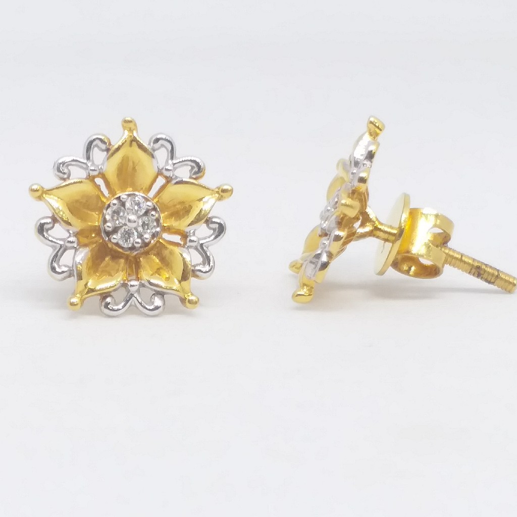 22 KT 916 Gold Diamond Round Butterfly shape tops - Image 2