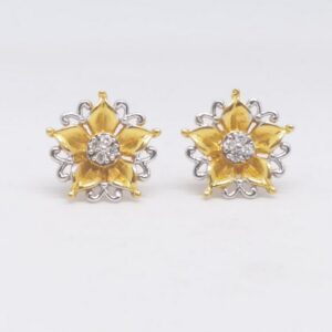 22 KT 916 Gold Diamond Round Butterfly shape tops