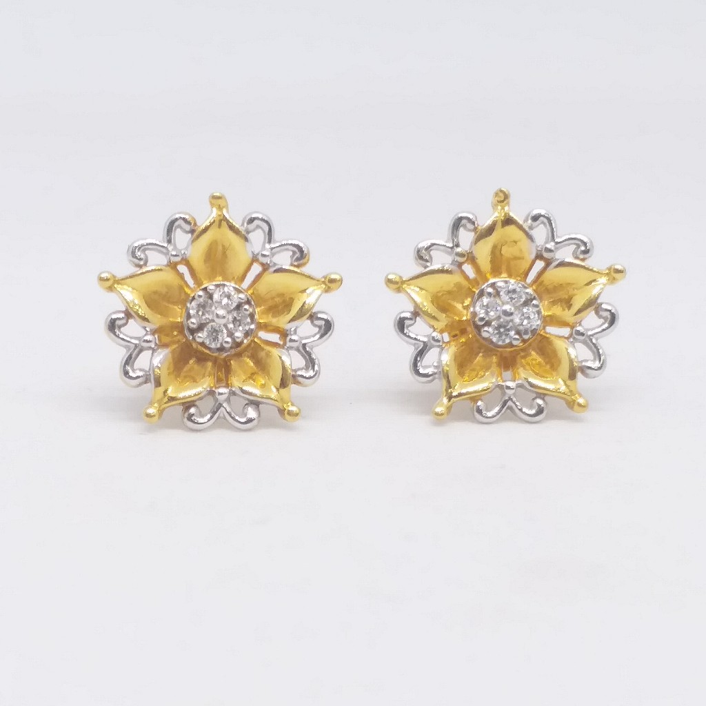 22 KT 916 Gold Diamond Round Butterfly shape tops