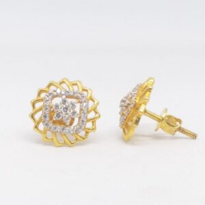 22 KT 916 Gold Diamond Round Fancy top
