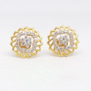 22 KT 916 Gold Diamond Round Fancy top