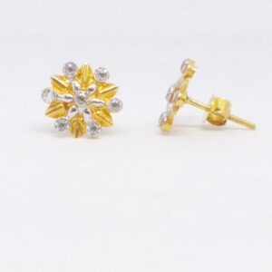 22 KT 916 Gold Diamond Round Flower shape Tops